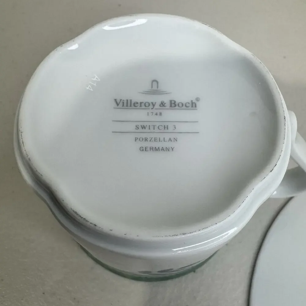 Villeroy & Boch Switch 3 Porzellan Germany Breakfast Cup & Saucer Set A14 & B32